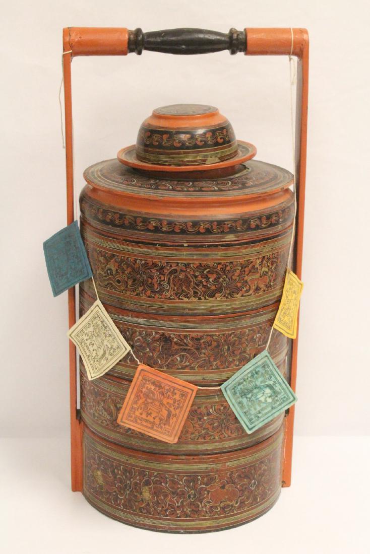 Chinese lacquer wedding basket (1 of 10)