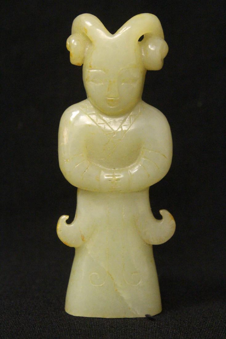 Celadon jade carved figure (1 of 10)