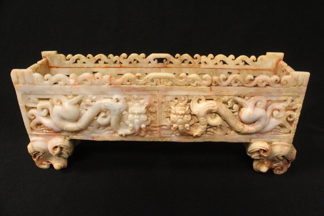 A magnificent Chinese white jade censer(?) (1 of 10)