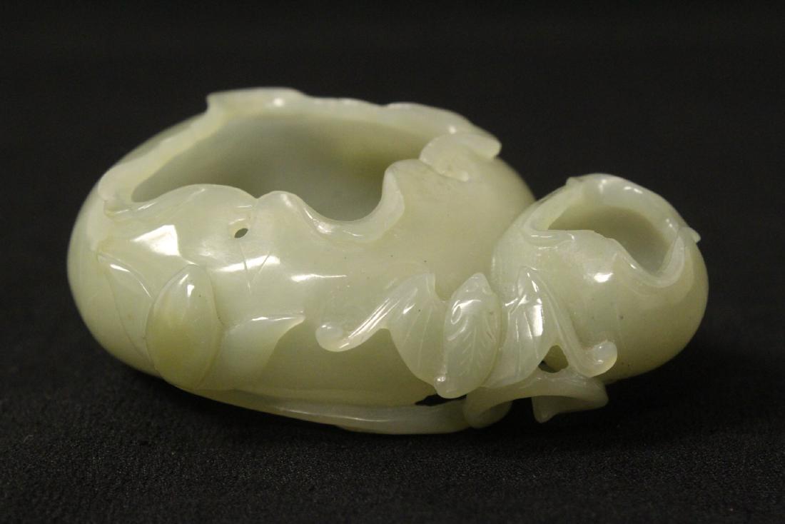 Chinese celadon jade carved brush wash (1 of 10)