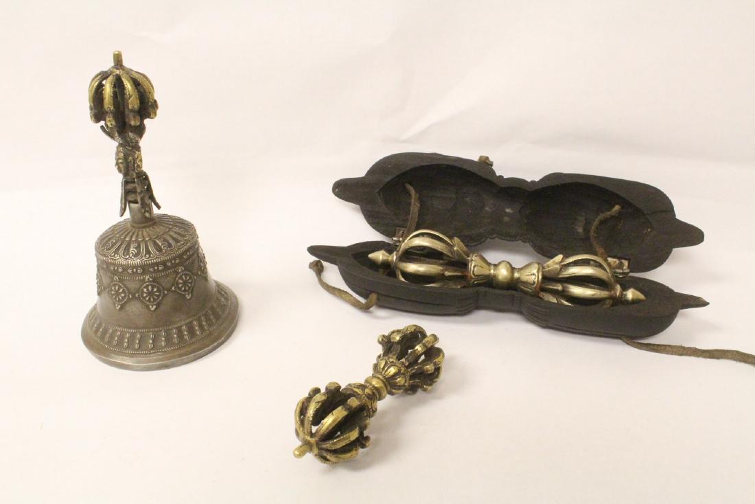 3 Tibetan style bronze religious ornaments (1 of 10)