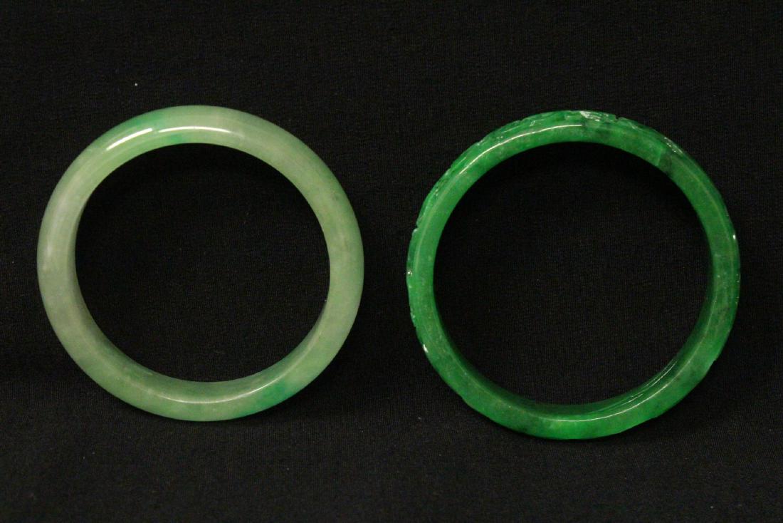 2 jadeite like stone bangle bracelet (1 of 10)