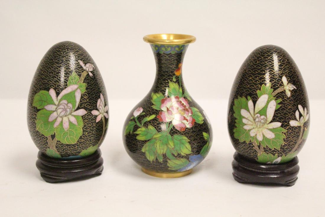 3 piece Chinese cloisonne (1 of 10)