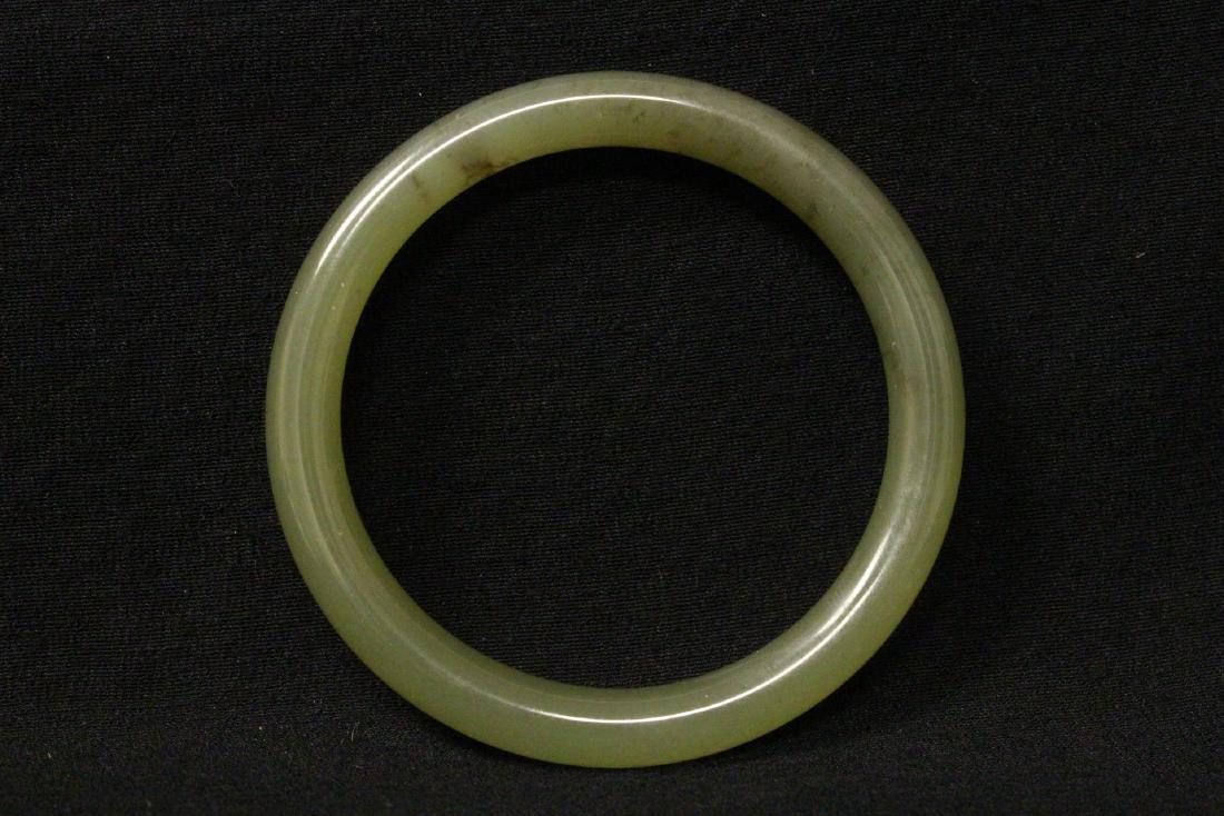 Chinese green jade bangle bracelet (1 of 10)