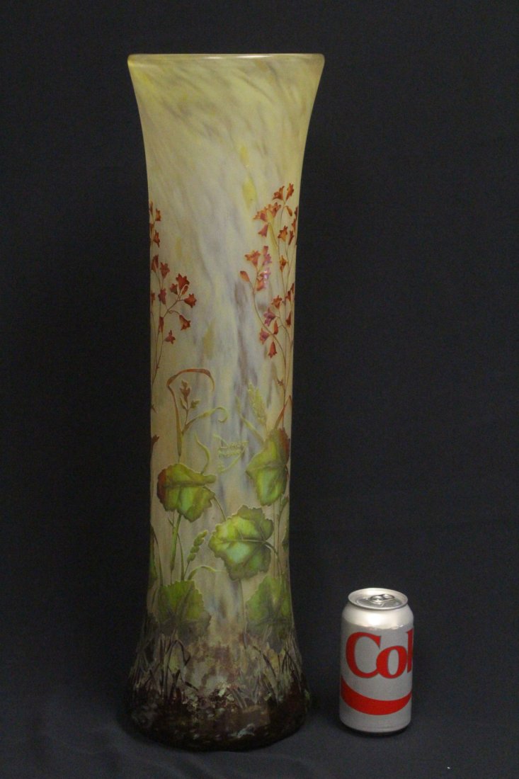 unusually lg overlay glass vase by Daum Nancy (1 of 10)
