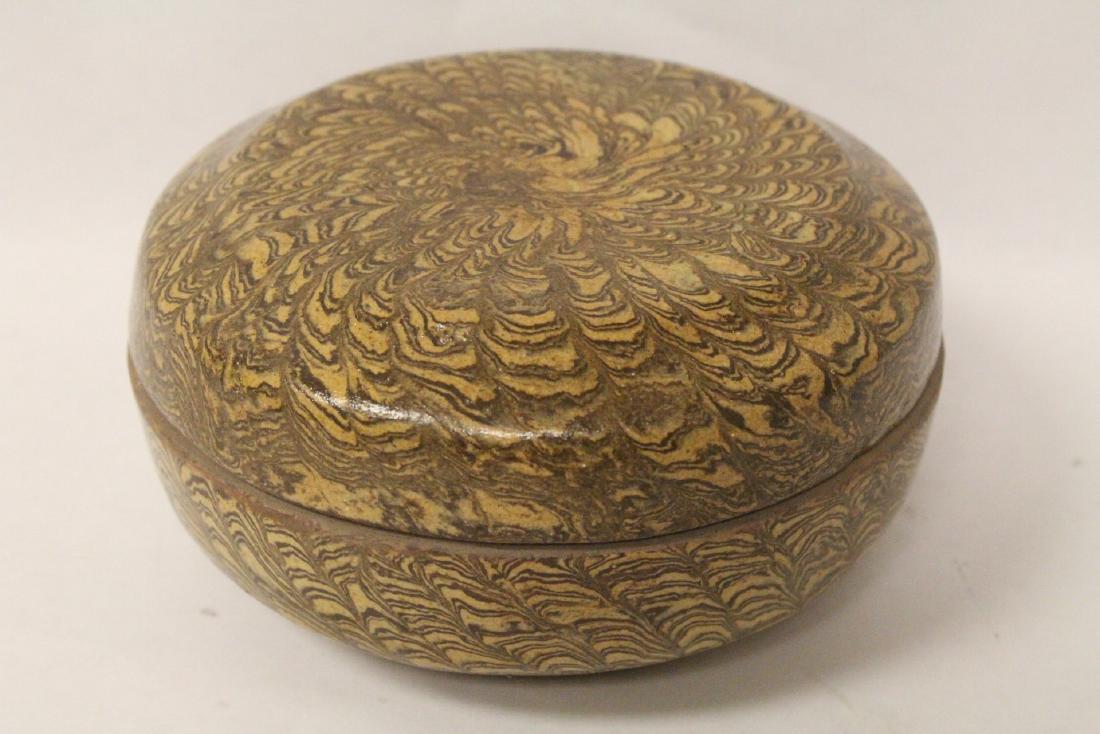 Marbled pottery covered box (1 of 9)