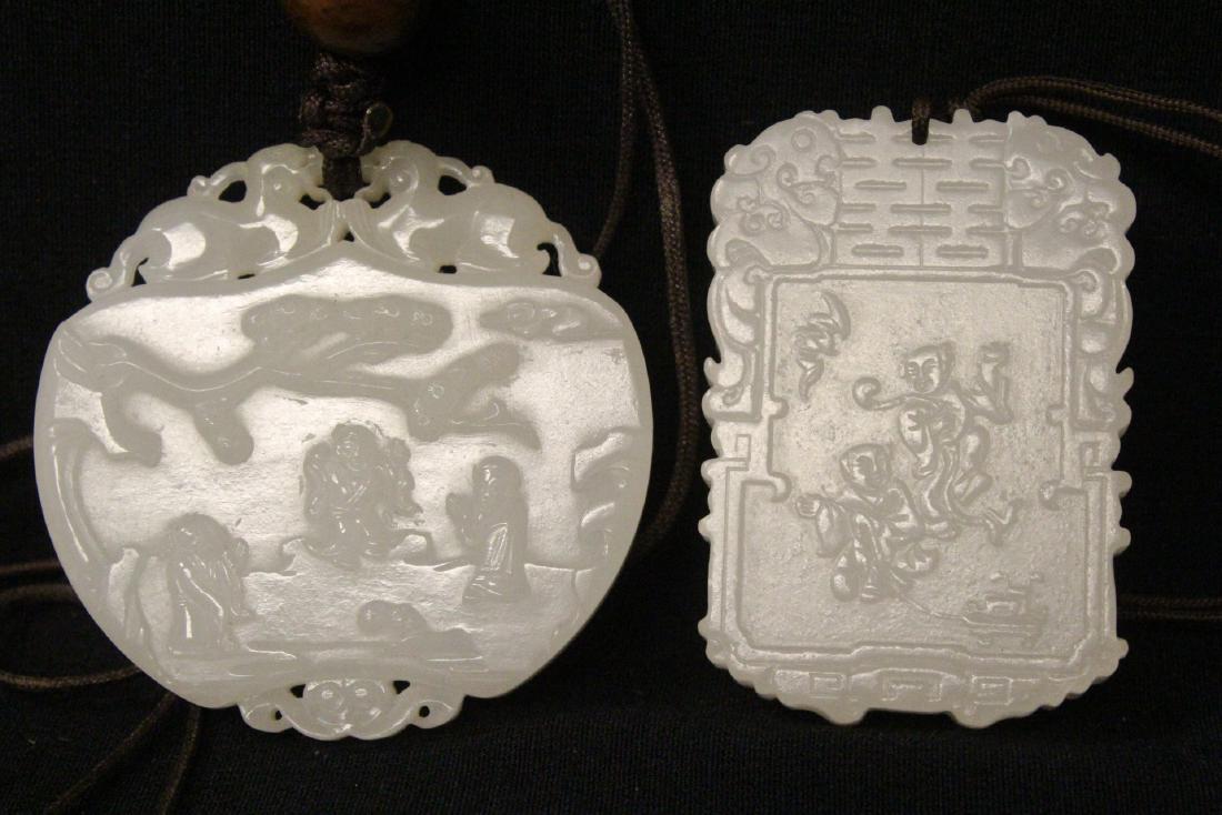 2 white Peking glass plaques (1 of 10)