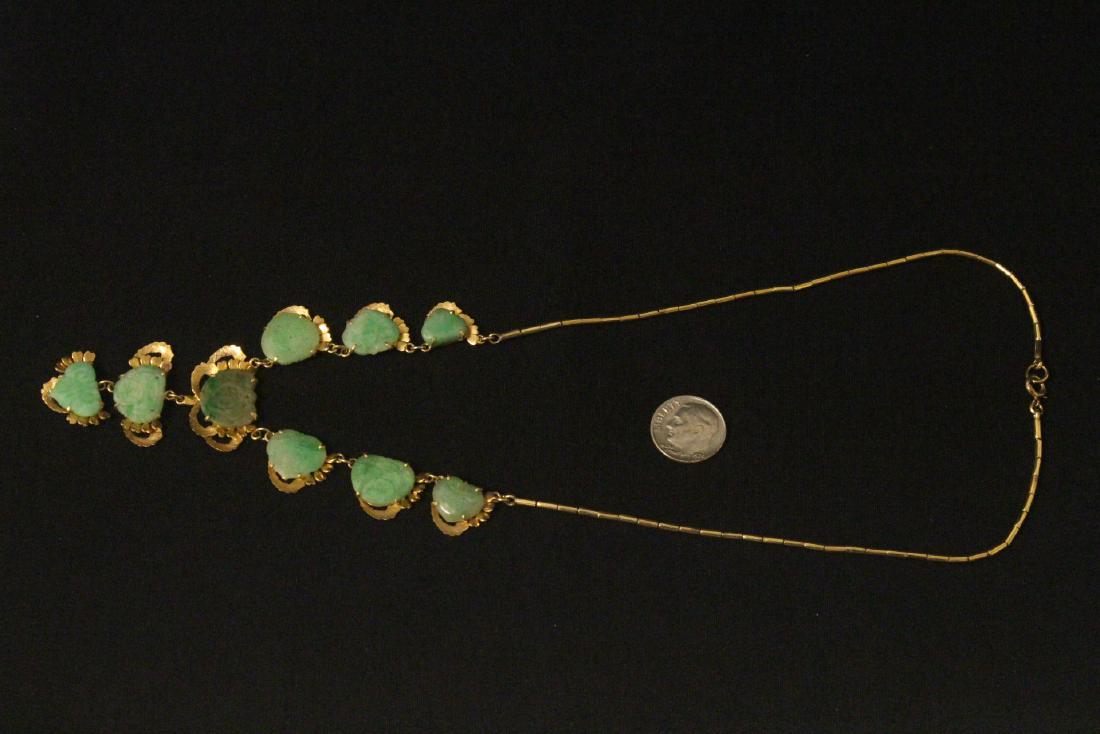 14K rose gold jadeite necklace (1 of 10)