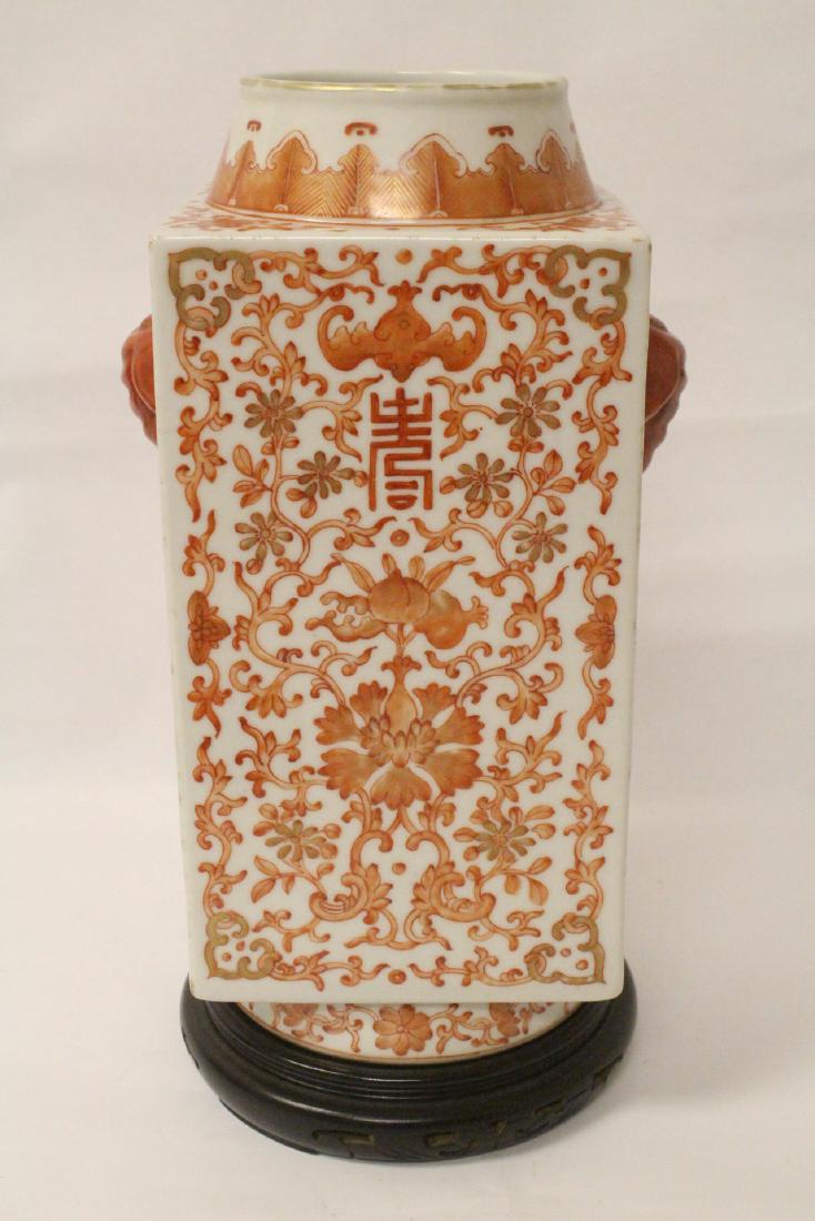 Chinese antique porcelain square vase (1 of 10)