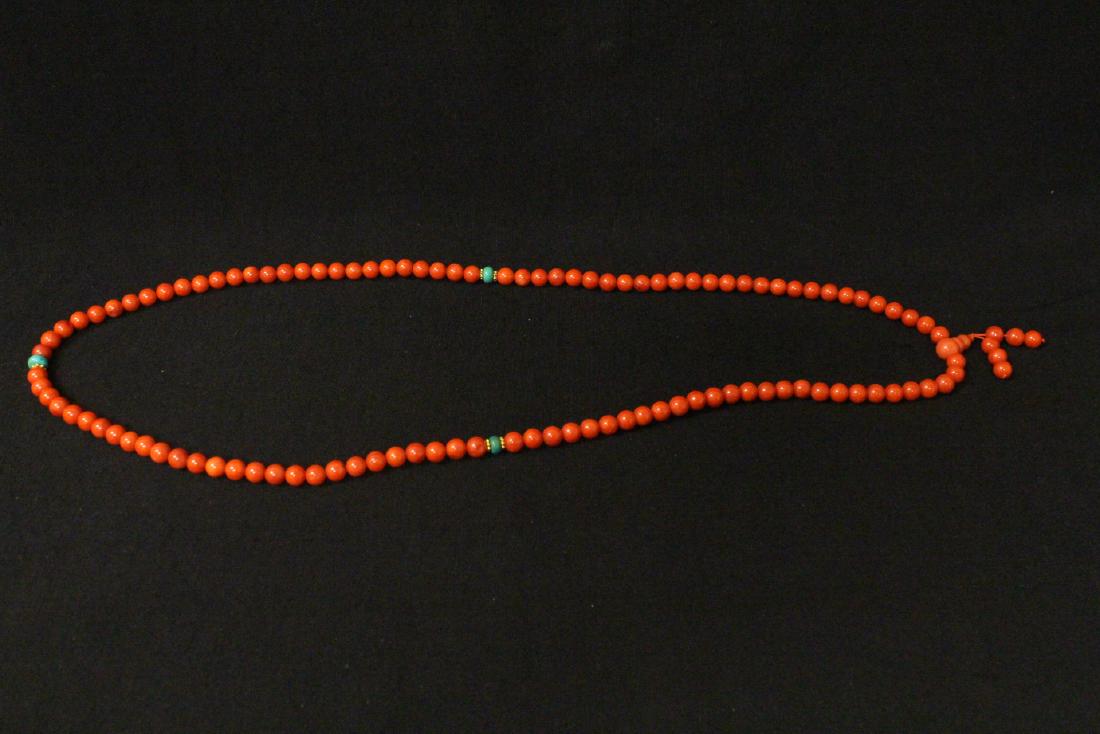 Coral like bead necklace (1 of 9)