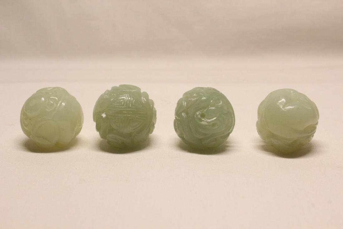 4 jade carved bead ornaments (1 of 10)