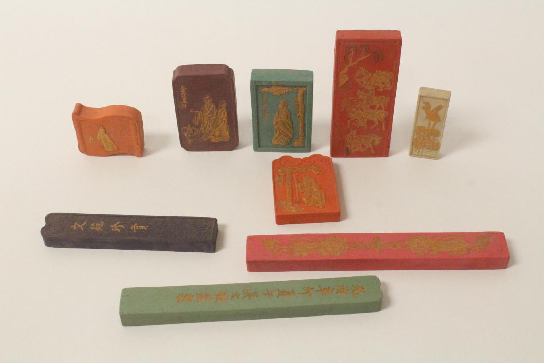 Group of Chinese ink sticks (1 of 9)