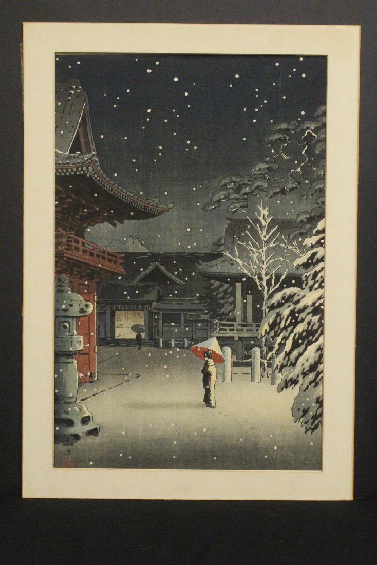 Japanese contemporary w/b print by Koitsu Tsuchiya (1 of 10)