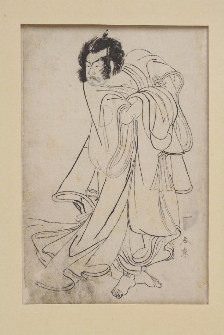 Japanese 18th c. w/b print by Katsukawa Shunsho (1 of 10)