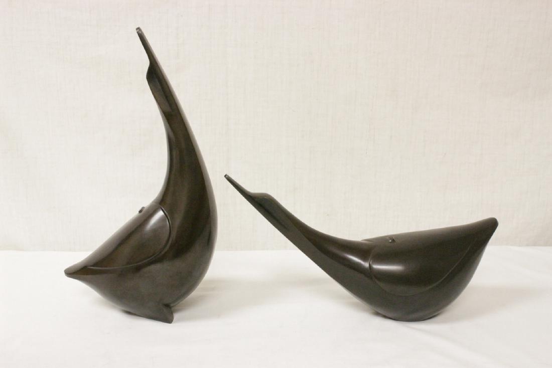 2 Japanese bronze sculpture of swans (1 of 10)