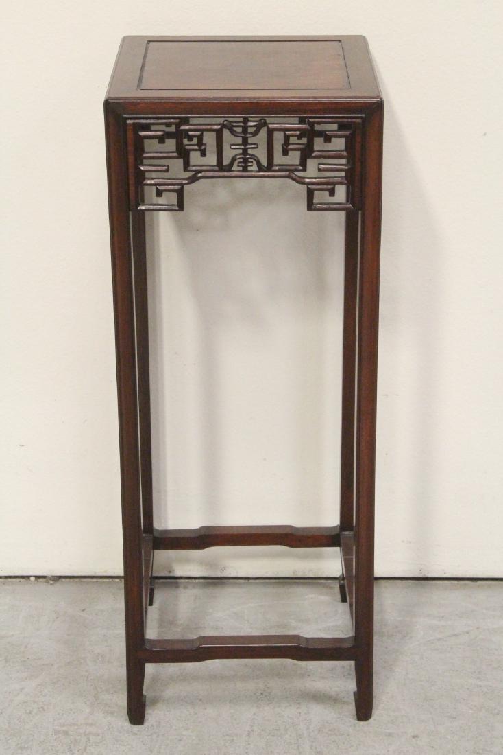 Chinese rosewood square pedestal table (1 of 9)