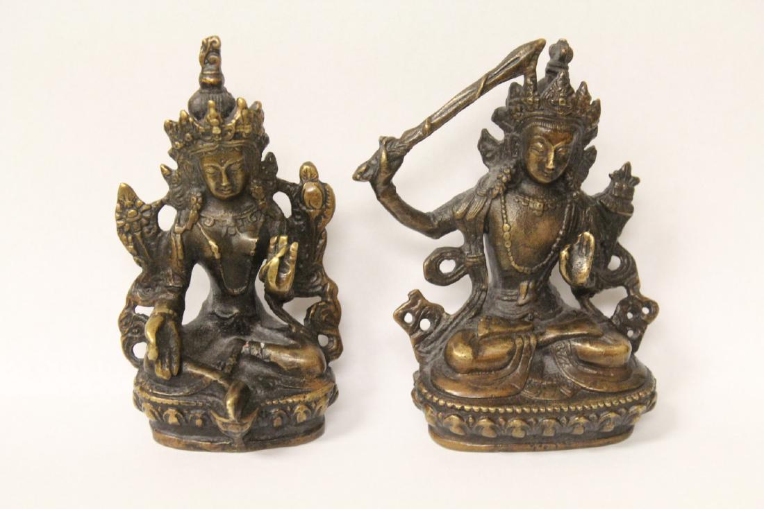 2 pieces miniature bronze Buddha (1 of 9)