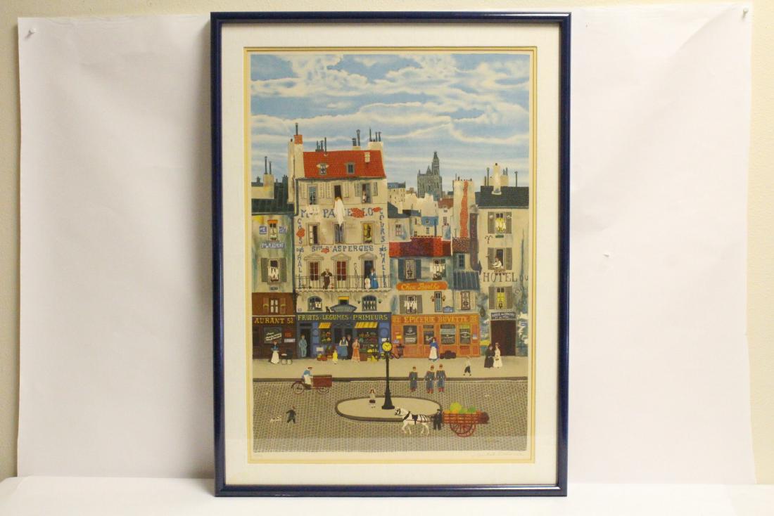 Framed signed etching by Michael Delacroix (1 of 10)