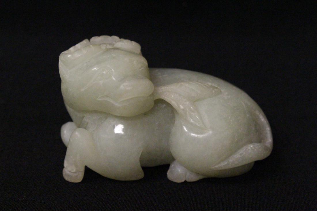 Chinese celadon jade carved water buffalo (1 of 10)