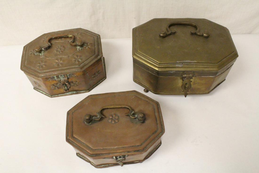 3 Chinese antique copper tea warmers (1 of 10)