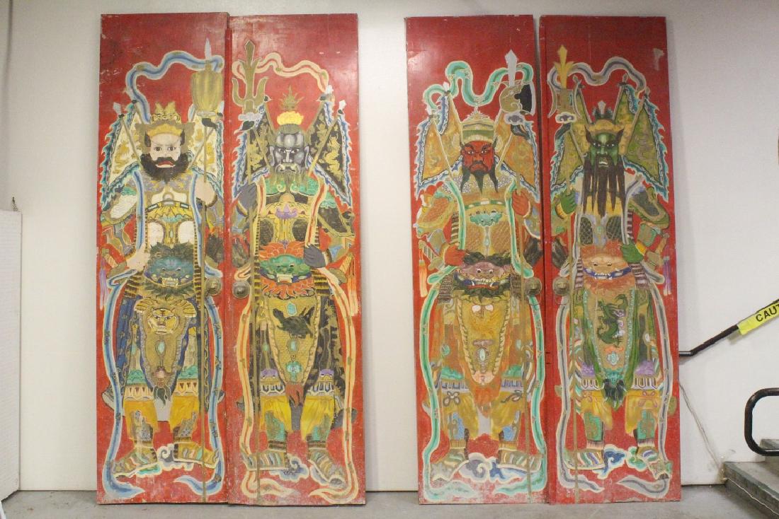 Four 19th c. magnificent temple door panels (1 of 10)