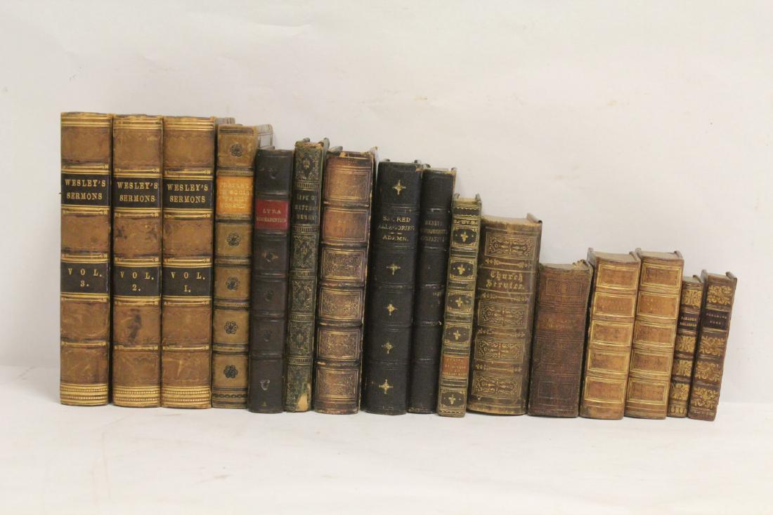 16 leather bond books with religious subject (1 of 10)