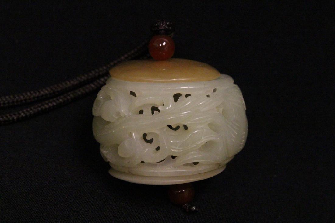 Chinese hetian jade carved hand censer (1 of 10)