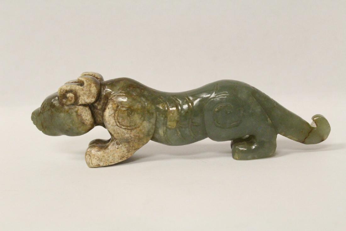 Celadon jade carved qilin (1 of 10)