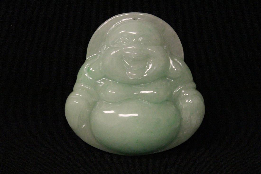 Chinese light apple green jadeite pendant (1 of 10)
