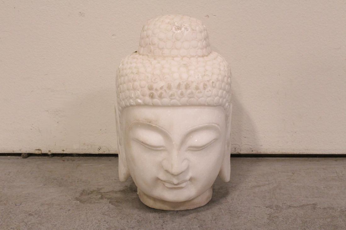 Chinese marble carved Buddha head (1 of 9)