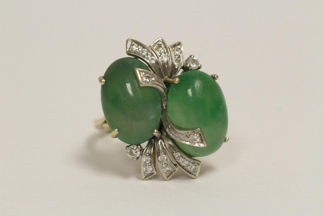 14K Y/G jadeite diamond ring (1 of 9)