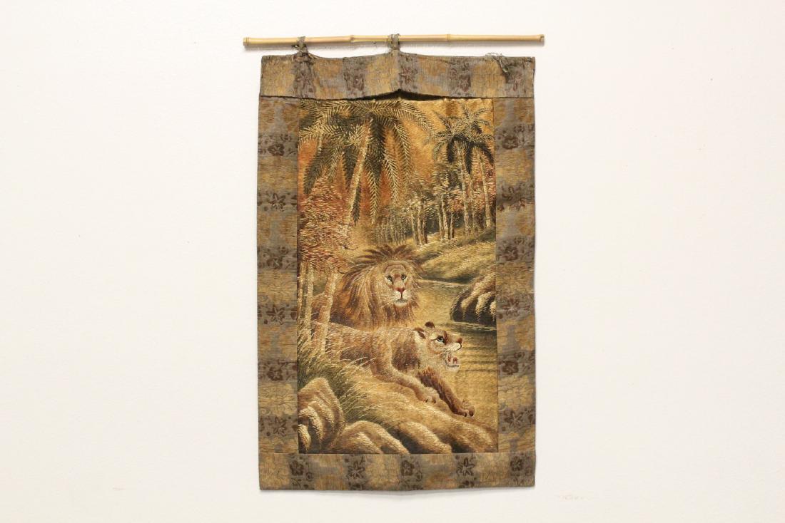 Japanese 19th century hand made tapestry (1 of 10)