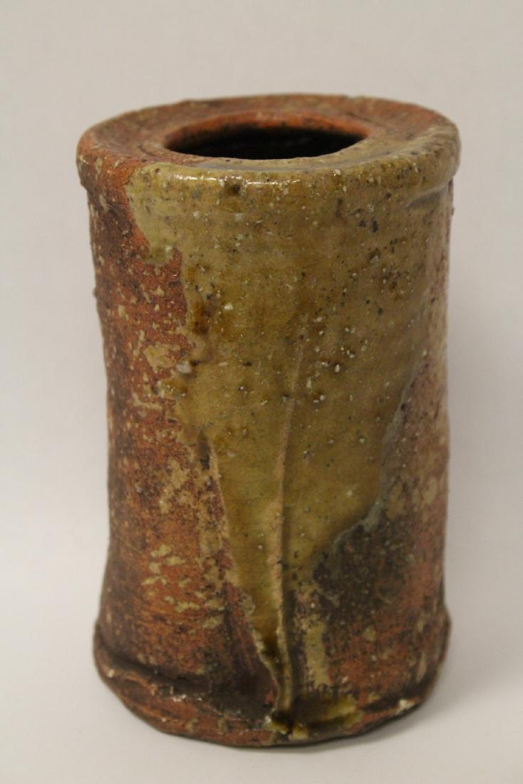 Japanese studio art pottery vase, signed (1 of 10)