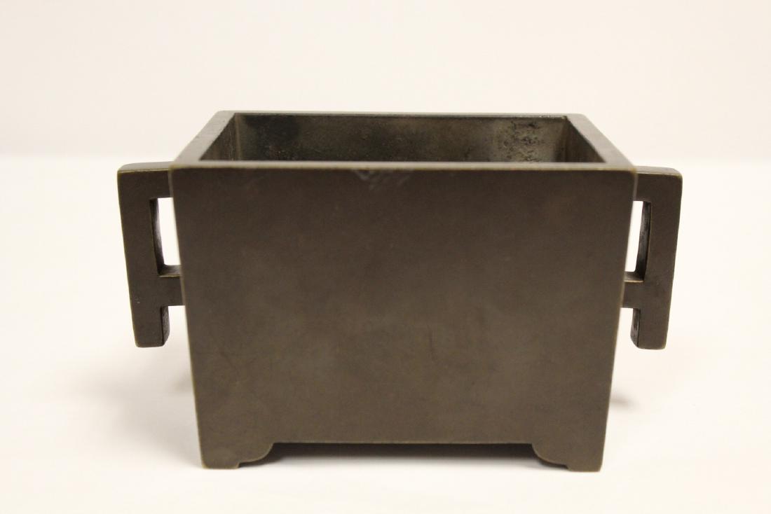 Chinese 19th/20th century very heavy bronze censer (1 of 10)