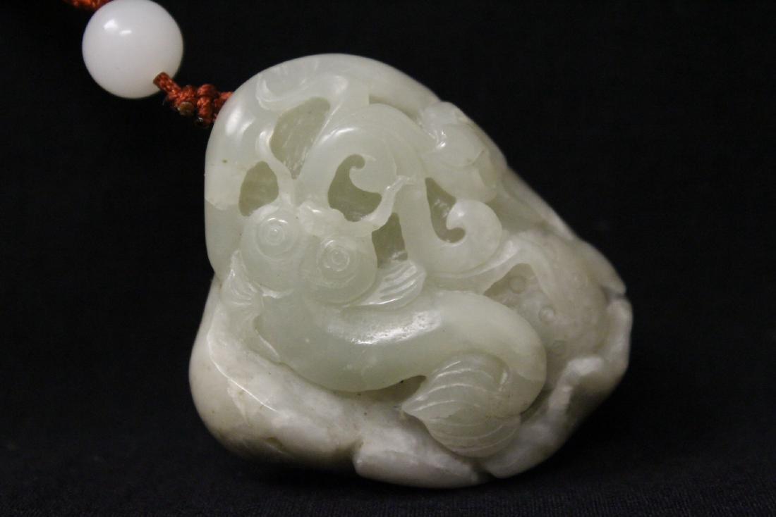 Chinese white pebble jade carved ornament (1 of 8)