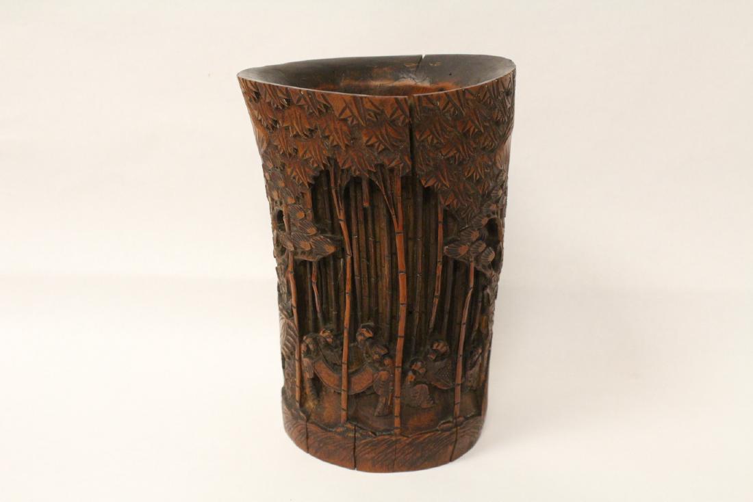 Vintage Chinese bamboo brush holder (1 of 10)