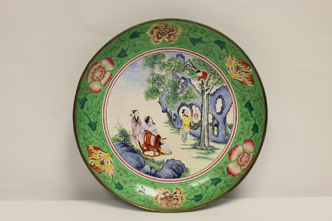 Chinese enamel on copper plate (1 of 10)