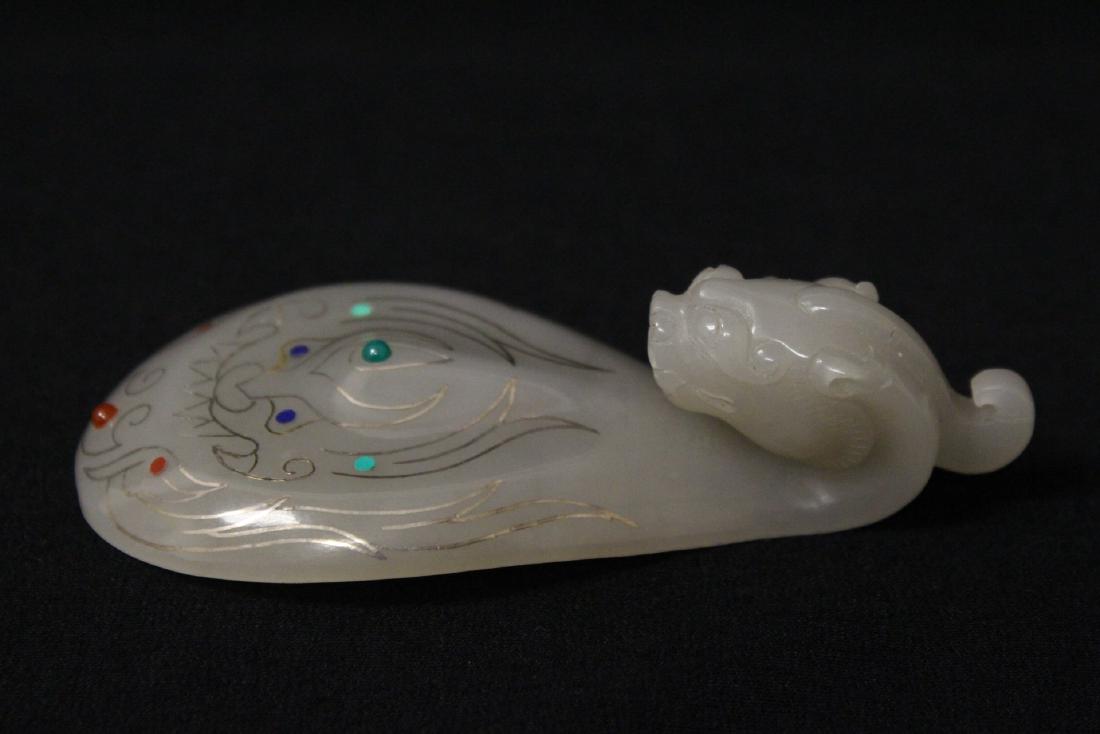 Chinese jade carved belt buckle (1 of 9)