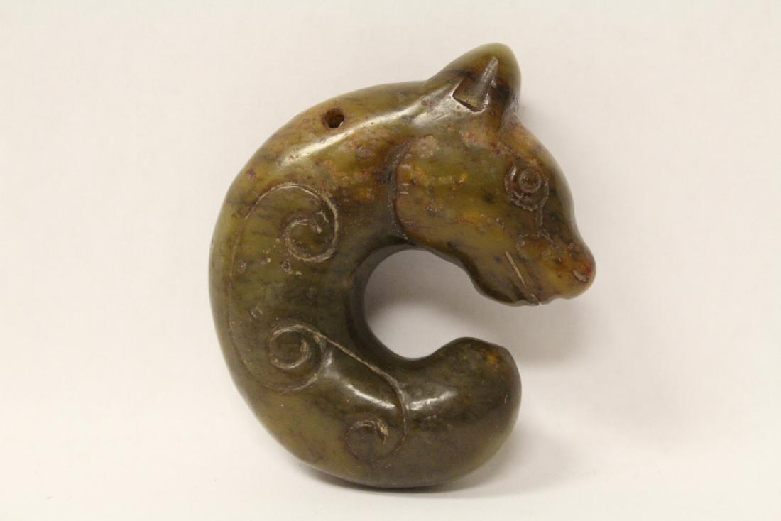 Chinese jade carved mystic animal (1 of 9)