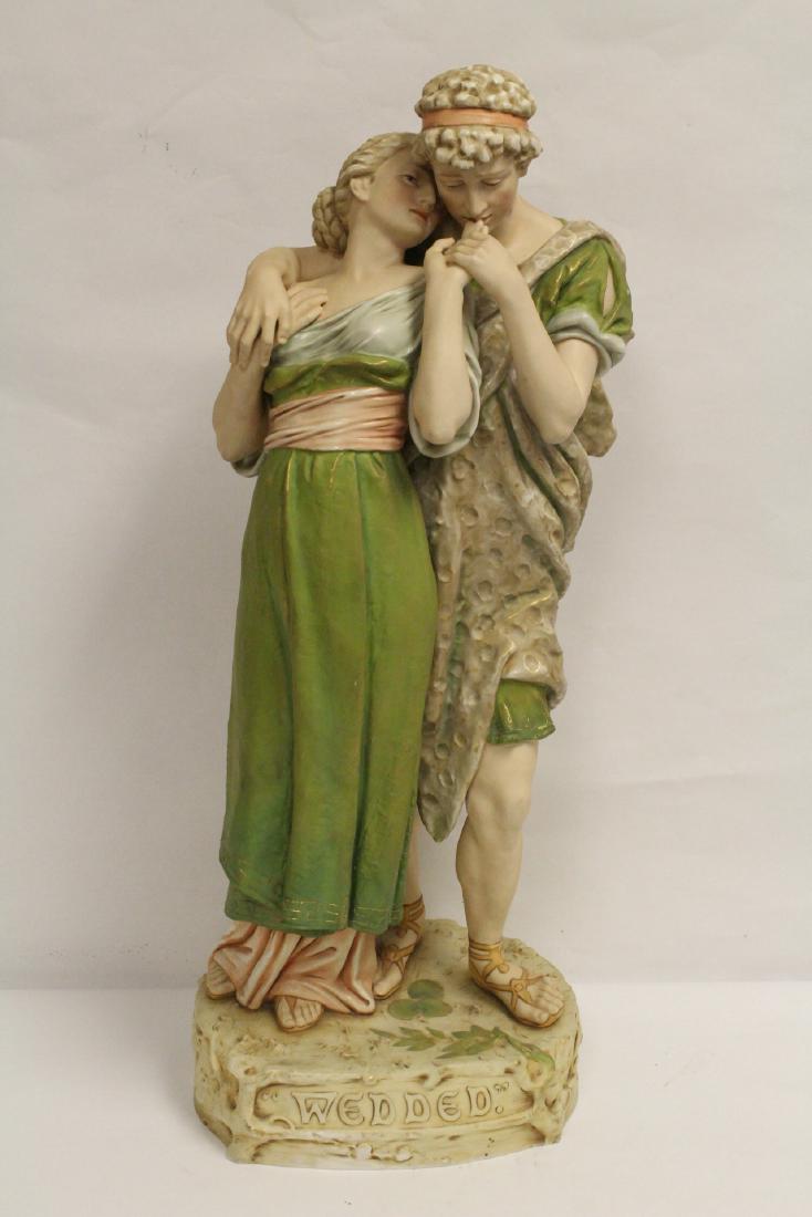 A large art nouveau bisque sculpture by Royal Dux (1 of 10)