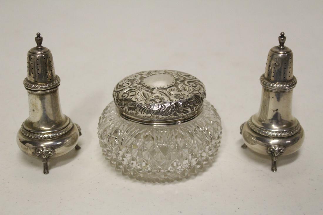 Pr sterling shakers & a Vict. crystal box (1 of 10)