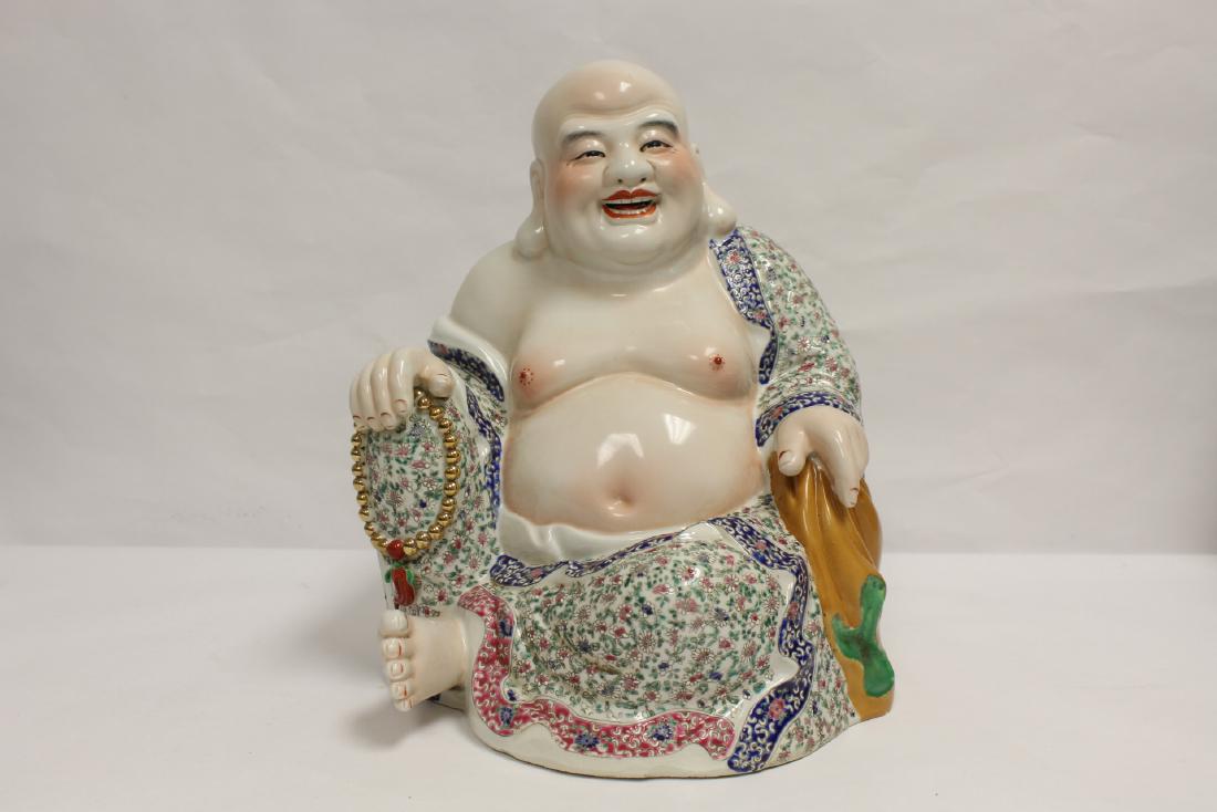 Chinese porcelain Buddha w/maker's seal (1 of 10)