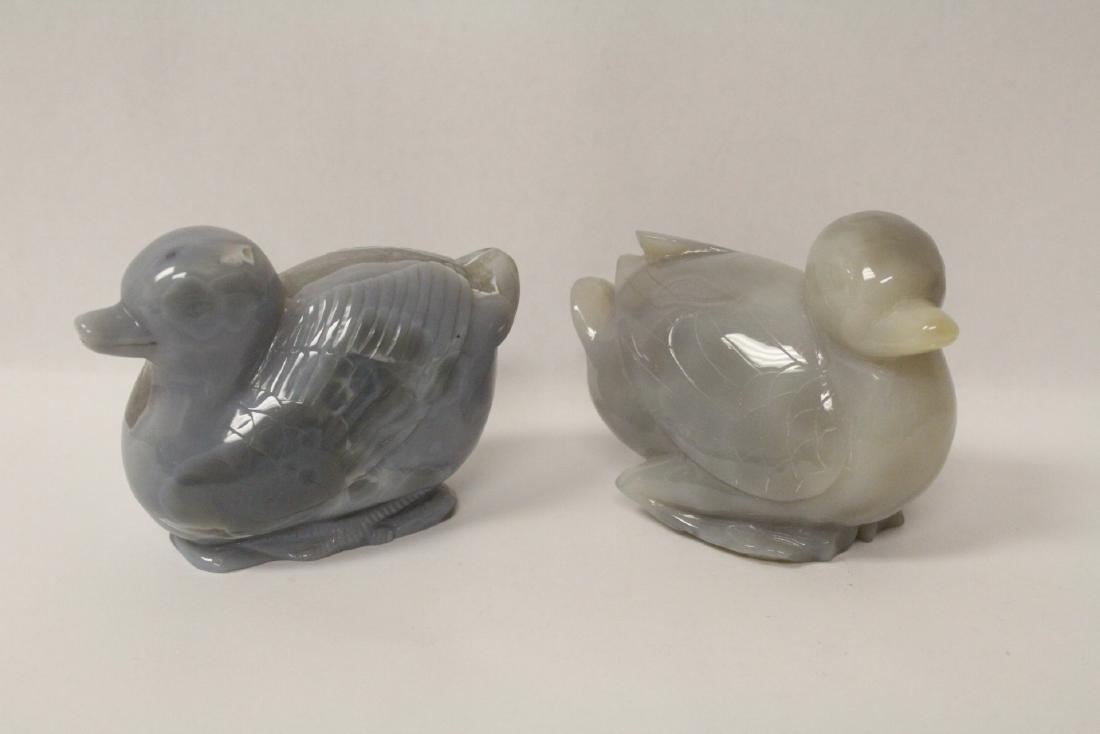 Pair finely carved agate sculpture (1 of 10)