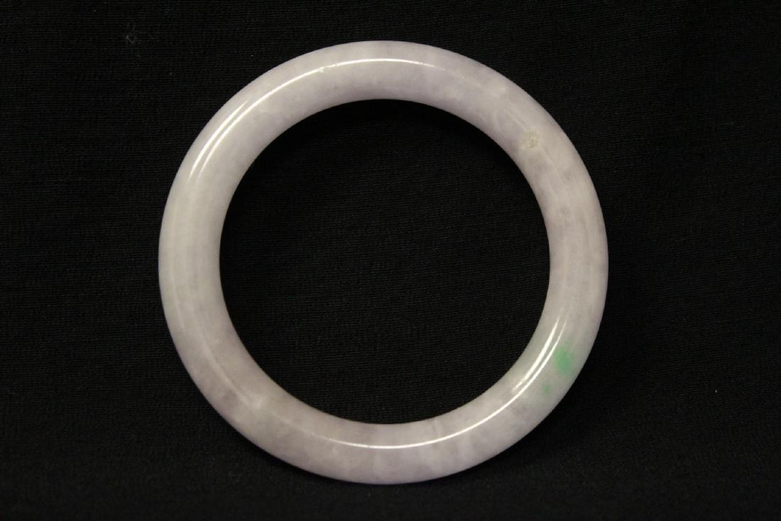 Chinese lavender jadeite carved bangle bracelet (1 of 10)