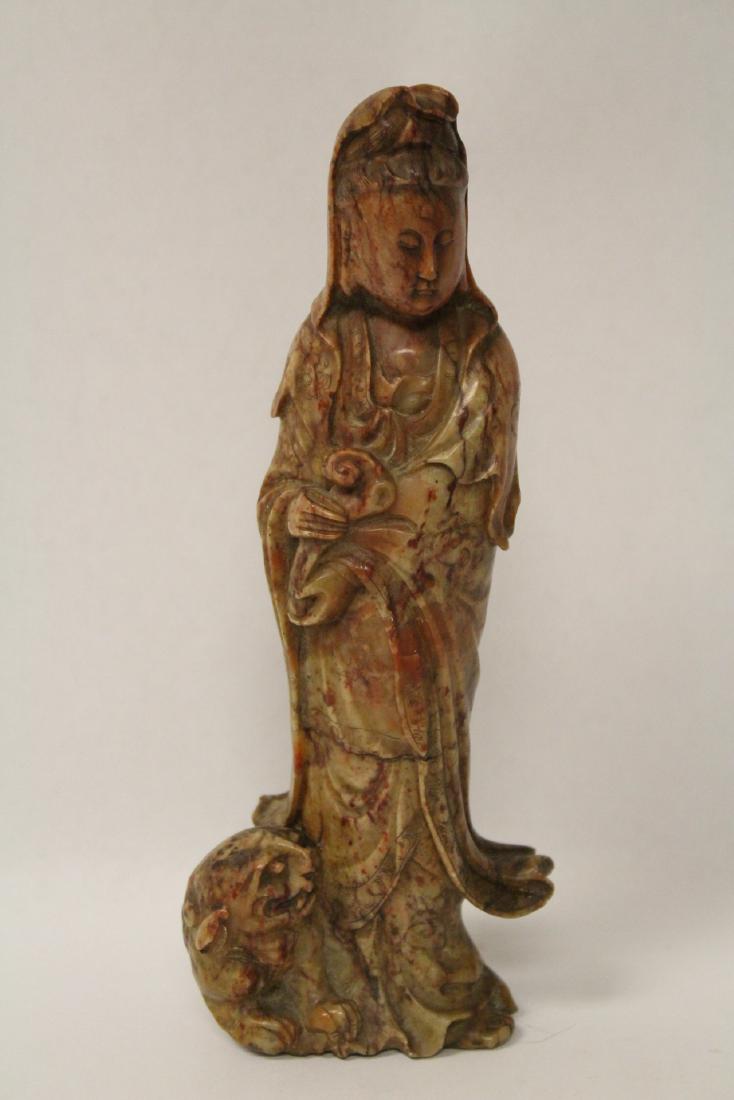 A beautiful shoushan stone carved Guanyin (1 of 9)