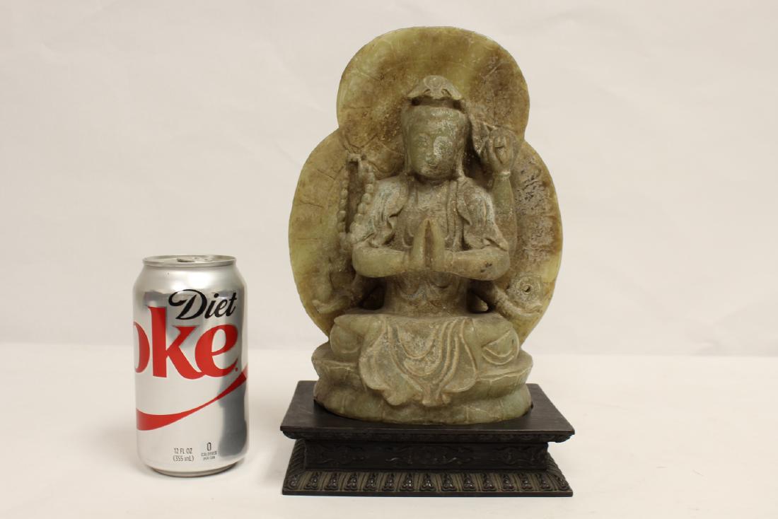 A large Chinese jade like stone carving (1 of 10)