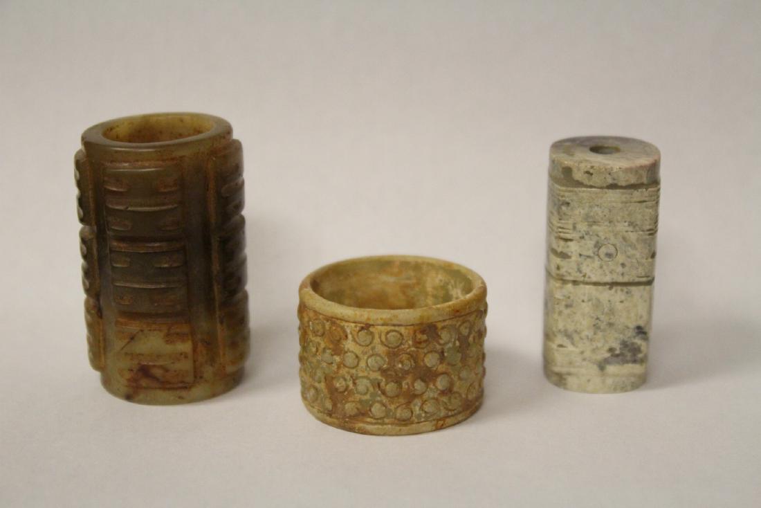 3 Chinese jade carved pieces (1 of 10)