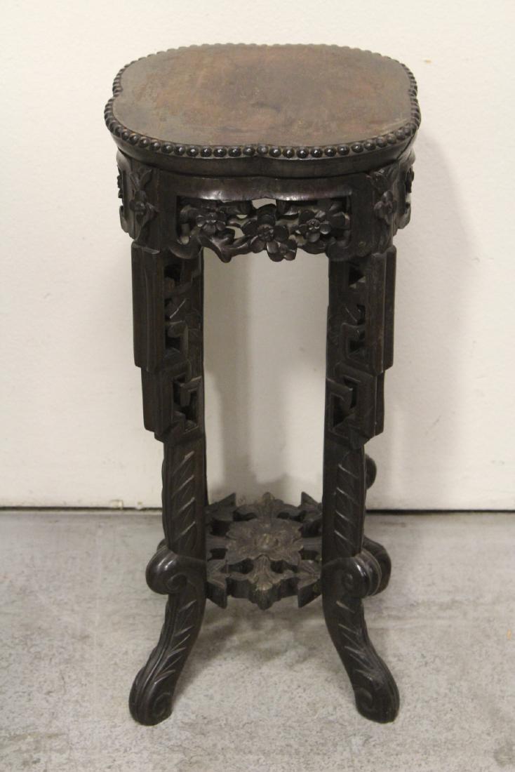 Chinese rosewood pedestal table (1 of 10)