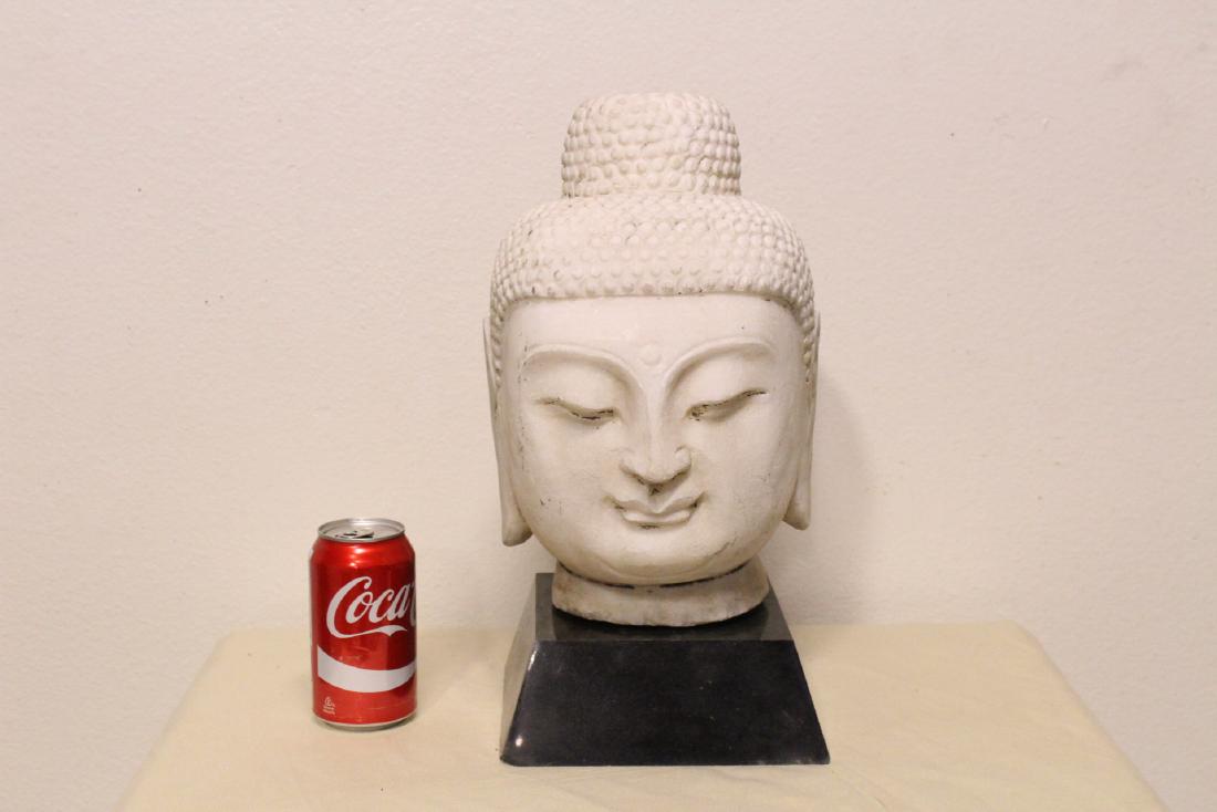 Chinese marble carved Buddha head (1 of 9)