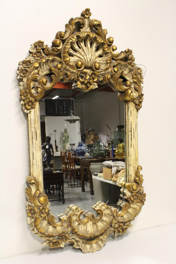 A beautiful rococo style wood carved wall mirror (1 of 10)
